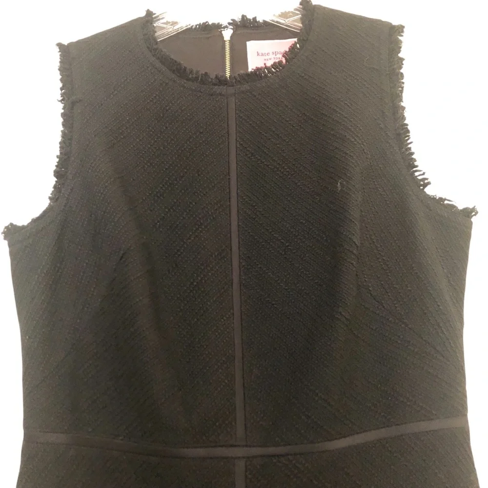 Kate Spade Black Sleeveless Textured Midi Dress Size 6
